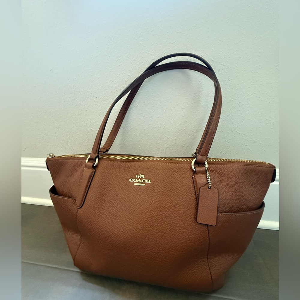 Coach Brown Leather Tote Bag